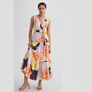 Anthropologie Maeve Floral Wrap Maxi Dress
